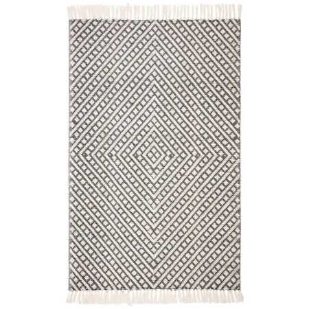 Safavieh 2 ft.-3 in. x 8 ft. Natura Hand Loomed Runner Rug, Ivory & Black NAT357A-28